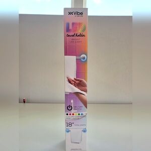 🧼 Vibe e-ssential LED Towel Holder | Color-Changing Light-Up Bar